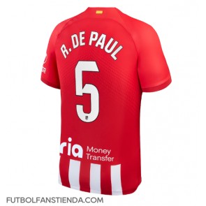 Atletico Madrid Rodrigo De Paul #5 Primera Equipación 2023-24 Manga Corta